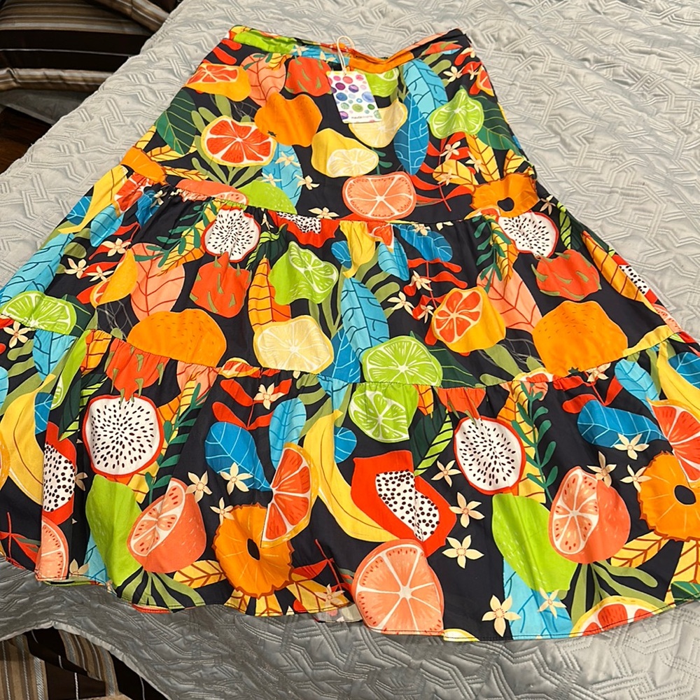 Maude vivante Ada skirt fruit forest medium NWT